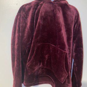 Love to Lounge Fuzzy Maroon Sweatshirt